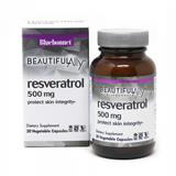 Ресвератрол, Resveratrol Beautiful Ally, Bluebonnet Nutrition, 500 мг, 30 растительных капсул, фото