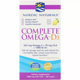 Омега 3 6 9 + Д3, Complete Omega-D3, Nordic Naturals, 1000 мг, 60 капсул, фото