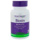 Биотин, Biotin, Natrol, быстрорастворимый, 1000 мкг, 100 таблеток, фото