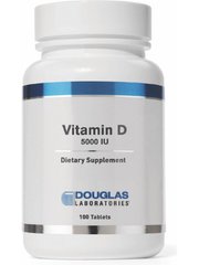 Витамин D 5000 МЕ, Vitamin D 5000 IU, Douglas Laboratories, 100 таблеток - фото
