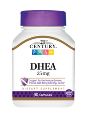 DHEA (дегідроепіандростерон), DHEA-25 mg, 21st Century , 90 капсул - фото