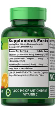 Витамин C + биофлаваноиды и шиповник, Nature's Truth, 1000 мг, 100 капсул - фото