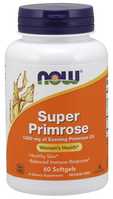 Масло вечерней примулы, Evening Primrose oil, Now Foods, 1300 мг, 60 капсул - фото