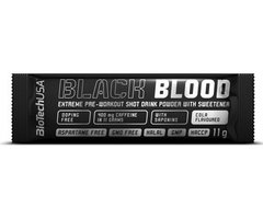 Предтренировочний комплекс, Black Blood CAF, кола, BioTech USA, 11 г - фото