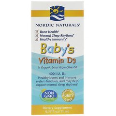 Витамин Д3 для маленьких детей, Vitamin D3, Nordic Naturals, 400 МЕ, 11 мл - фото