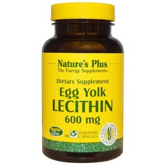 Лецитин яичный, Egg Yolk Lecithin, Nature's Plus, 600 мг, 90 капсул - фото