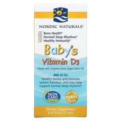 Витамин Д3 для маленьких детей, Vitamin D3, Nordic Naturals, 400 МЕ, 11 мл - фото