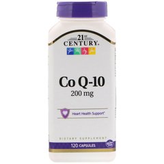 Коэнзим Q10, Co Q-10, 21st Century, 200 мг, 120 капсул - фото