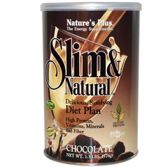 Энергетический коктейль, Slim & Natural, Nature's Plus, вкус шоколада, 576 г - фото