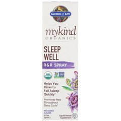 Органічна трав'яна суміш для сну, MyKind Organics, Sleep Well, Garden of Life, спрей, 58 мл - фото