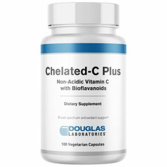 Витамин С плюс, Chelated-C Plus, Douglas Laboratories, хелатный, 100 вегетарианских капсул - фото