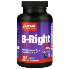 Вітаміни групи В комплекс, B-Right, Jarrow Formulas, 100 капсул - фото