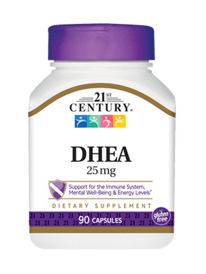 ДГЭА (дегидроэпиандростерон), DHEA-25 mg, 21st Century , 90 капсул - фото