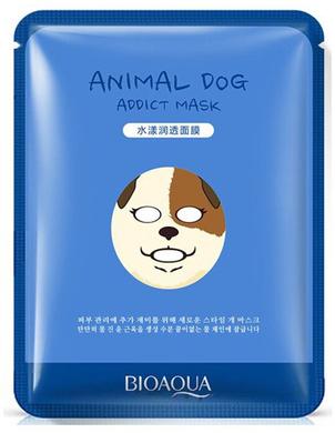 Зволожуюча тканинна маска для обличчя з принтом "Animal Dog Mask", Bioaqua, 30 г - фото