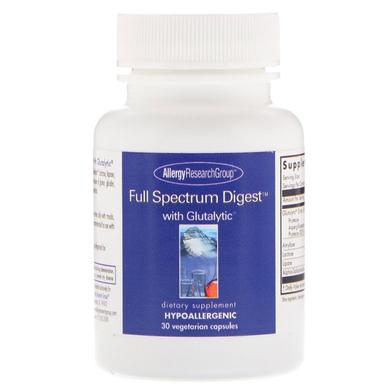 Травні ферменти, повна формула, Full Spectrum Digest, Allergy Research Group, 30 вегетаріанських капсул - фото