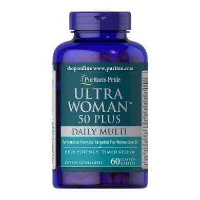 Мультивітаміни для жінок 50+, Ultra Woman™ 50 Plus Multi-Vitamin, Puritan's Pride, 120 капсул - фото
