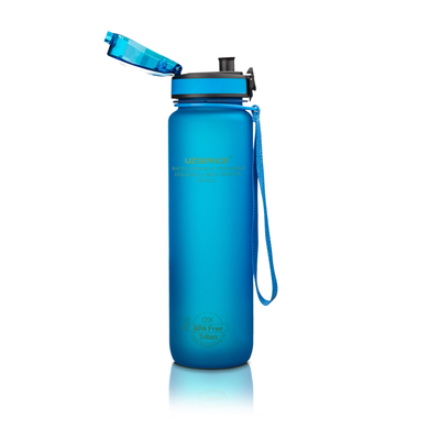 Пляшка для води, блакитна, UZspace, 1000 мл - фото