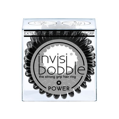 Резинка-браслет для волосся, Power True Black Invisibobble, 3 шт - фото