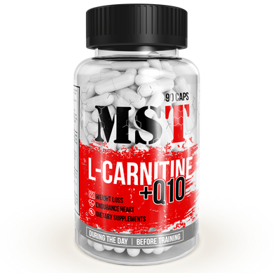 Л-карнітин, L-Carnitine Q10, MST Nutrition, 90 капсул - фото