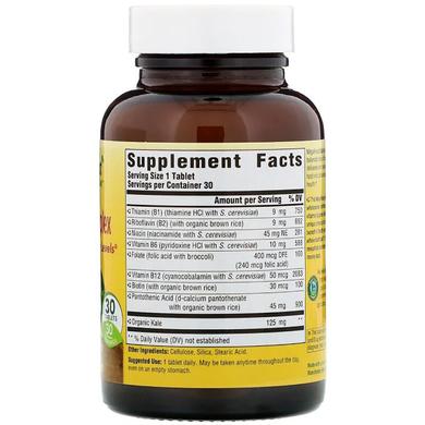 Сбалансированный комплекс витаминов В, Balanced B Complex, MegaFood, 30 таблеток - фото