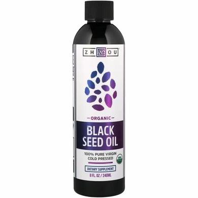 Олія чорного кмину, Black Seed Oil, Zhou Nutrition, органік, 240 мл - фото