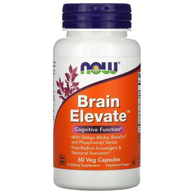 Вітаміни для пам'яті, Brain Elevate, Now Foods, 60 рослинних капсул - фото