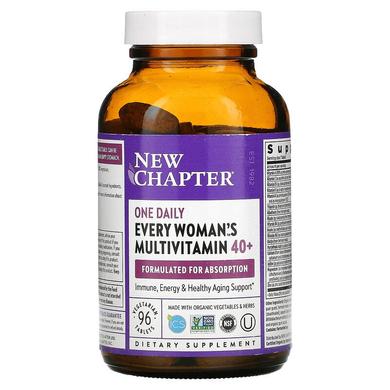 Мультивитамины для женщин 40+, One Daily Multi, New Chapter, 1 в день, 96 таблеток - фото
