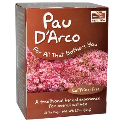 По д'арко, Pau D'Arco, Now Foods, 24 чайні пакетики (48г.) - фото
