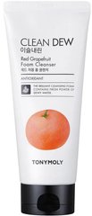 Пенка для умывания, грейпфрут, Clean Dew Foam Cleanser Grapefruit, Tony Moly, 180 мл - фото