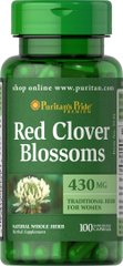 Красный клевер, Red Clover Blossoms, Puritan's Pride, 430 мг, 100 капсул - фото