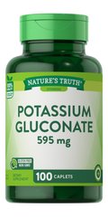 Глюконат калия, Potassium Gluconate, Nature's Truth, 595 мг, 100 капсул - фото