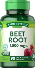 Свекла, Beet Root, Nature's Truth, 500 мг, 90 капсул - фото