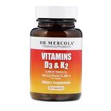 Вітамін Д3 та К2, Vitamins D3 & K2, Dr. Mercola, 30 капсул, фото