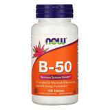 Витамин В-50 комплекс, Vitamin B-50, Now Foods, 100 таблеток, фото