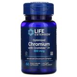 Хром, Chromium, Life Extension, оптимизированный, 500 мкг, 60 капсул, фото