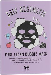 Бульбашкова тканинна маска для обличчя, Self Aesthetic Poreclean Bubble Mask, G9Skin, 5 шт х 23 мл - фото