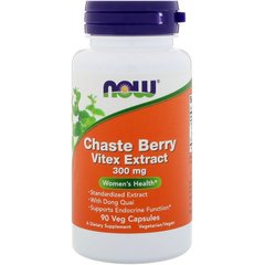 Донг Квай и Авраамово дерево (Chaste Berry Vitex), Now Foods, экстракт, 300 мг, 90 капсул - фото