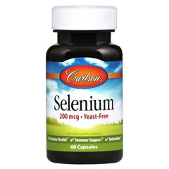 Селен, Selenium, Carlson Labs, 200 мкг, 60 капсул - фото