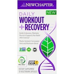 Предтренировочный комплекс + восстановление, Daily Workout + Recovery, New Chapter, 30 капсул - фото