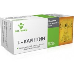 L- карнитин, Элит-Фарм, 80 таблеток - фото