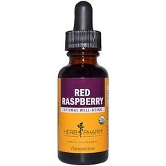 Малина лесная, Red Raspberry, Herb Pharm, экстракт листа, органик, 29,6 мл - фото