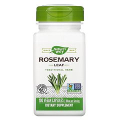 Розмарин, Rosemary, Nature's Way, листья, 350 мг, 100 капсул - фото