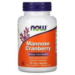 Клюквенная манноза, Mannose Cranberry, Now Foods, 90 капсул - фото