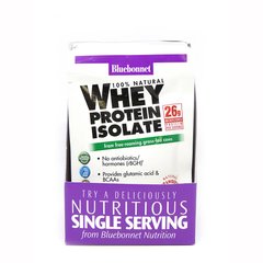 Изолят сывороточного белка, Whey Protein Isolate, Bluebonnet Nutrition, вкус клубники, 8 пакетиков - фото