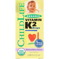 Органический витамин K2 в каплях, ChildLife, ягодный вкус, 12 мл - фото
