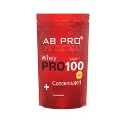 Протеїн, 100 Whey Concentrated, Ab Pro, смак манго-апельсин, 18 порційних упаковок по 36 г - фото