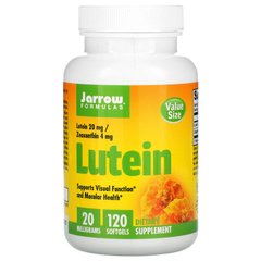 Лютеин, Lutein, Jarrow Formulas, 20 мг, 120 капсул - фото