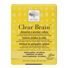 Средство для улучшения памяти, Clear Brain, New Nordic, 60 таблеток - фото