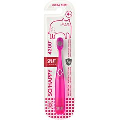Зубная щетка для детей, Junior, Ultra 4200, розовая, Splat - фото