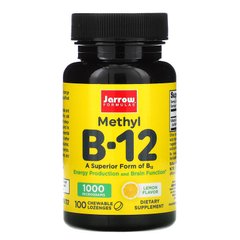 Витамин В12, Methyl B-12, Jarrow Formulas, 1000 мкг, вкус лимона, 100 леденцов - фото